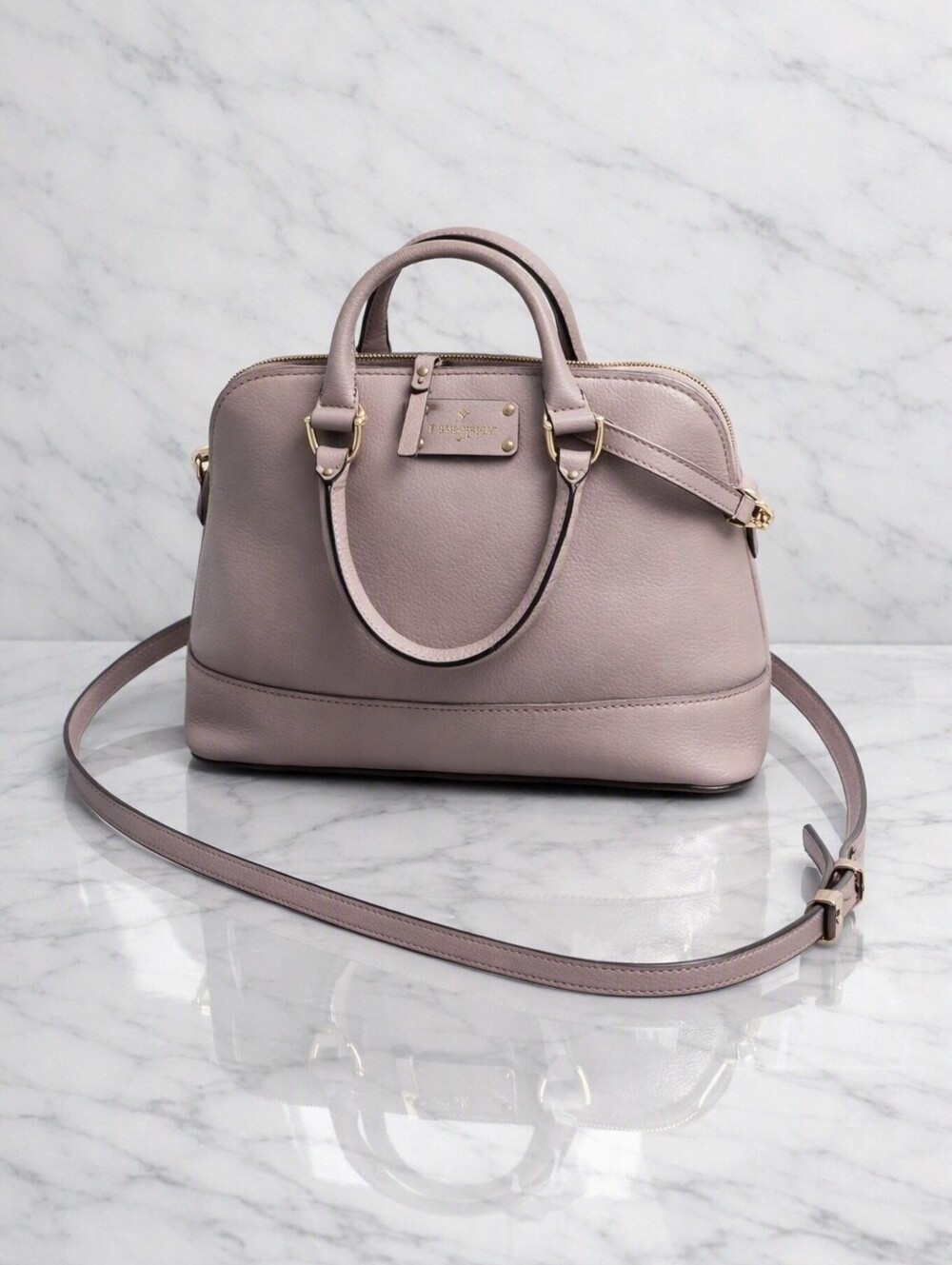 Kate Spade Rachelle Wellesley satchel bag in a muted mauve pink